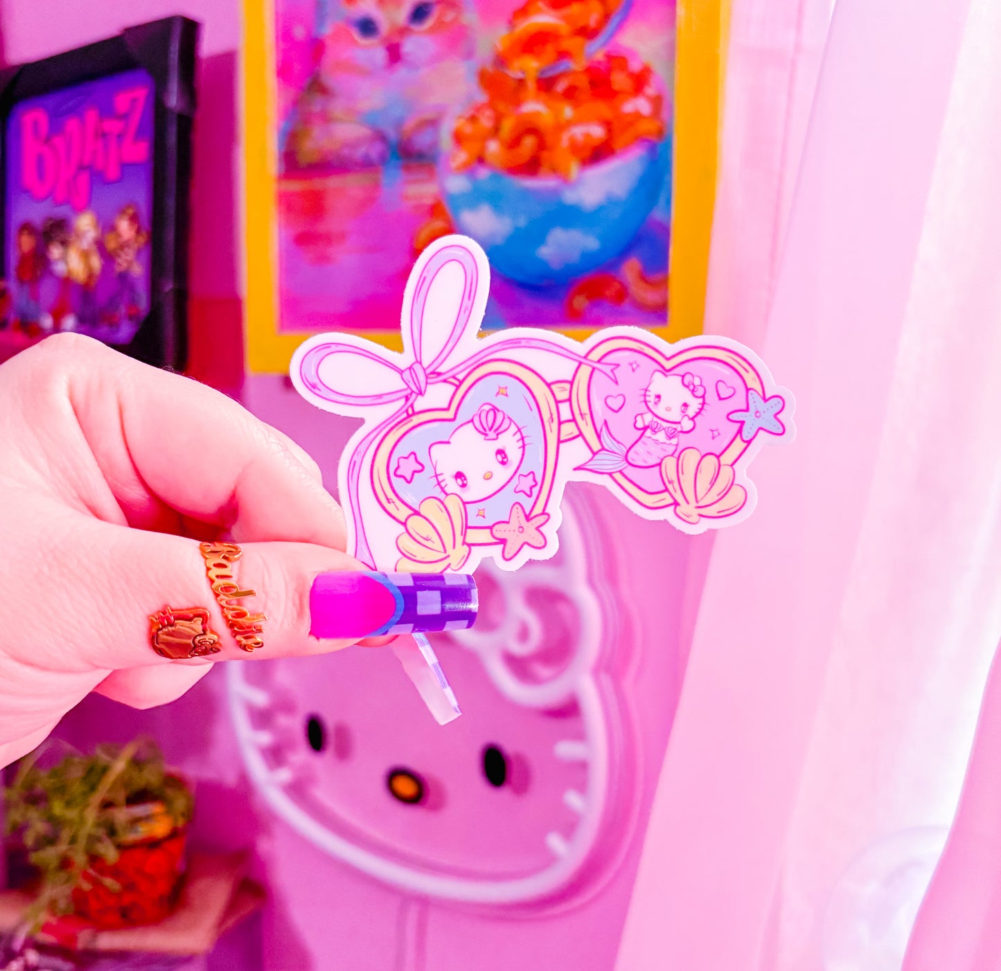 Mermaid kitty sticker