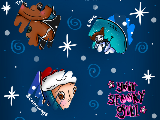 Button girl Christmas