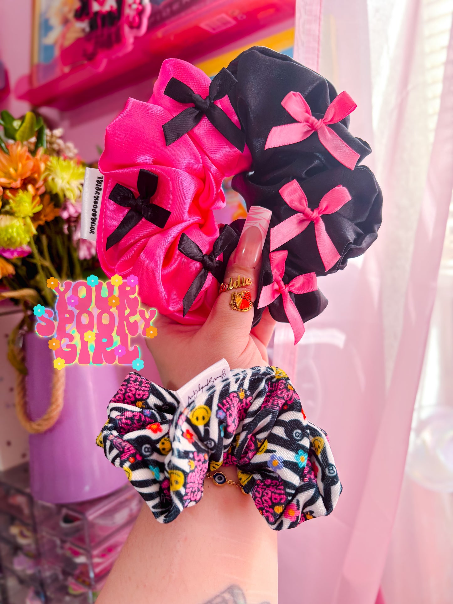 Hot Pink & Black split