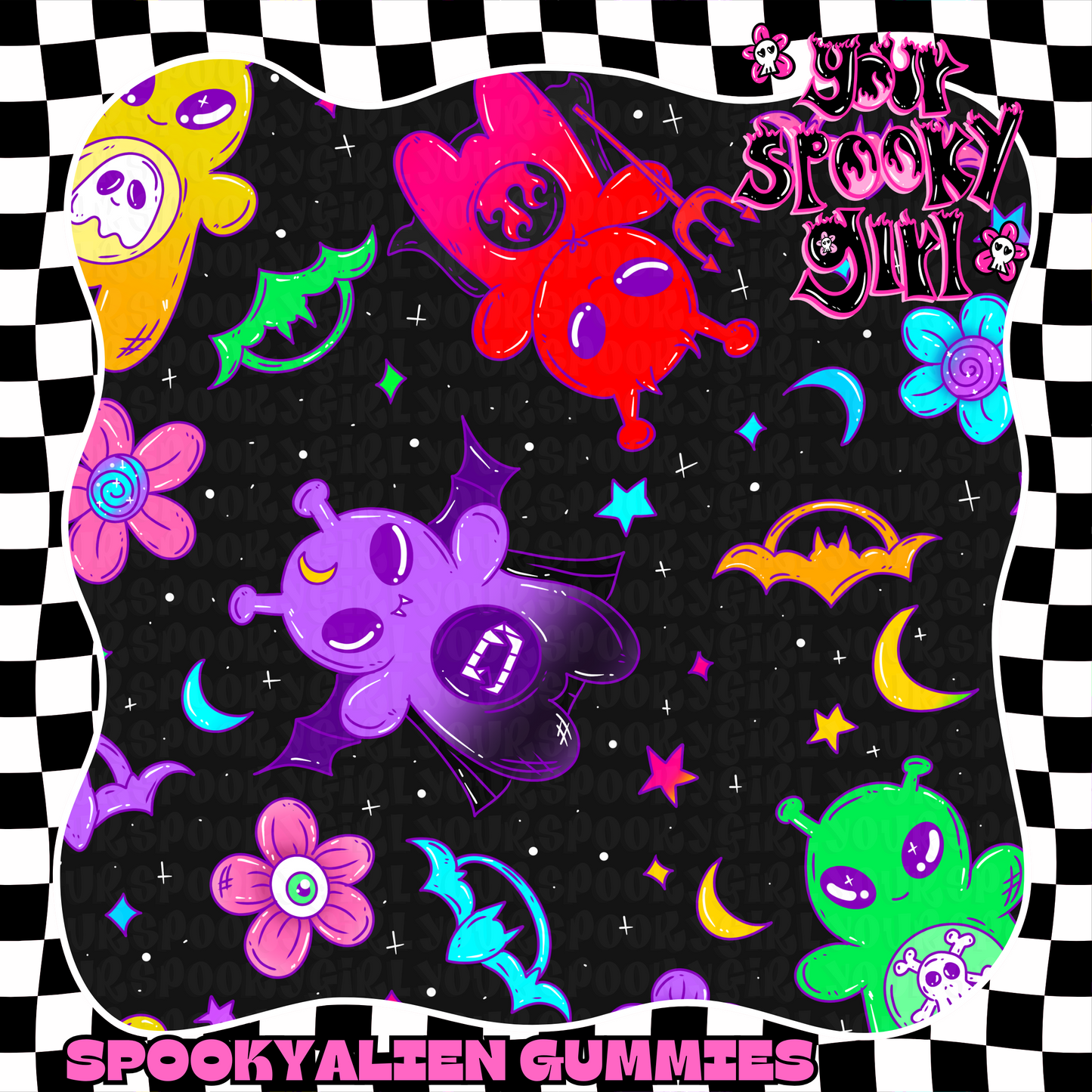 Spooky alien gummies