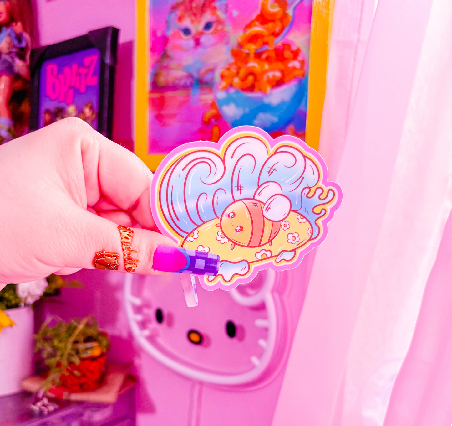 Surfer Bee sticker