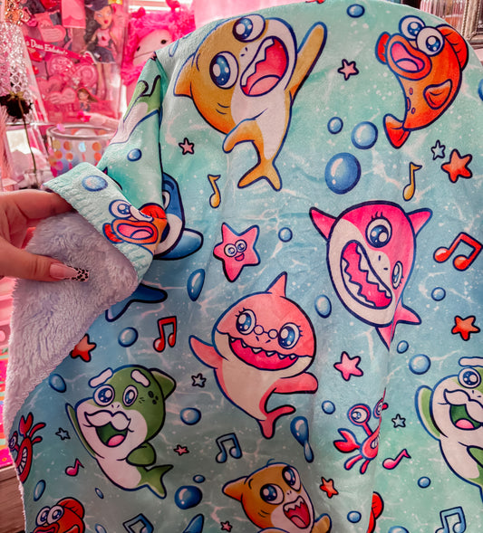 Sharks 30x40 blanket