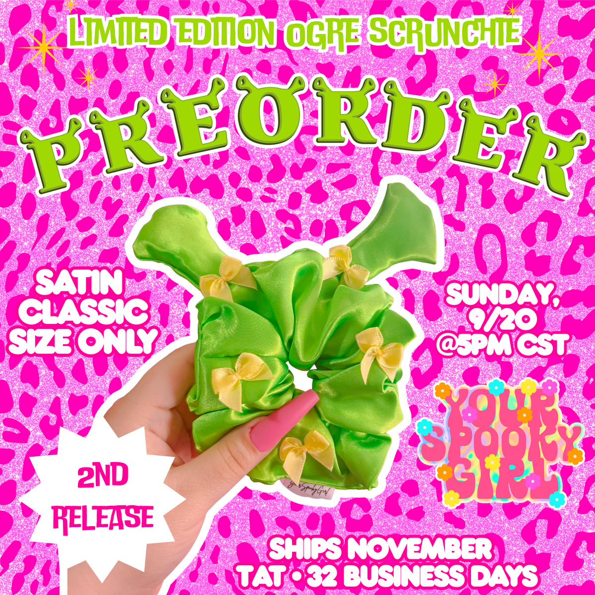 Limited Edition Ogre Scrunchie Pre Order (read description)