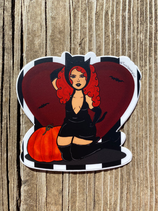 Black Cat Betty Sticker