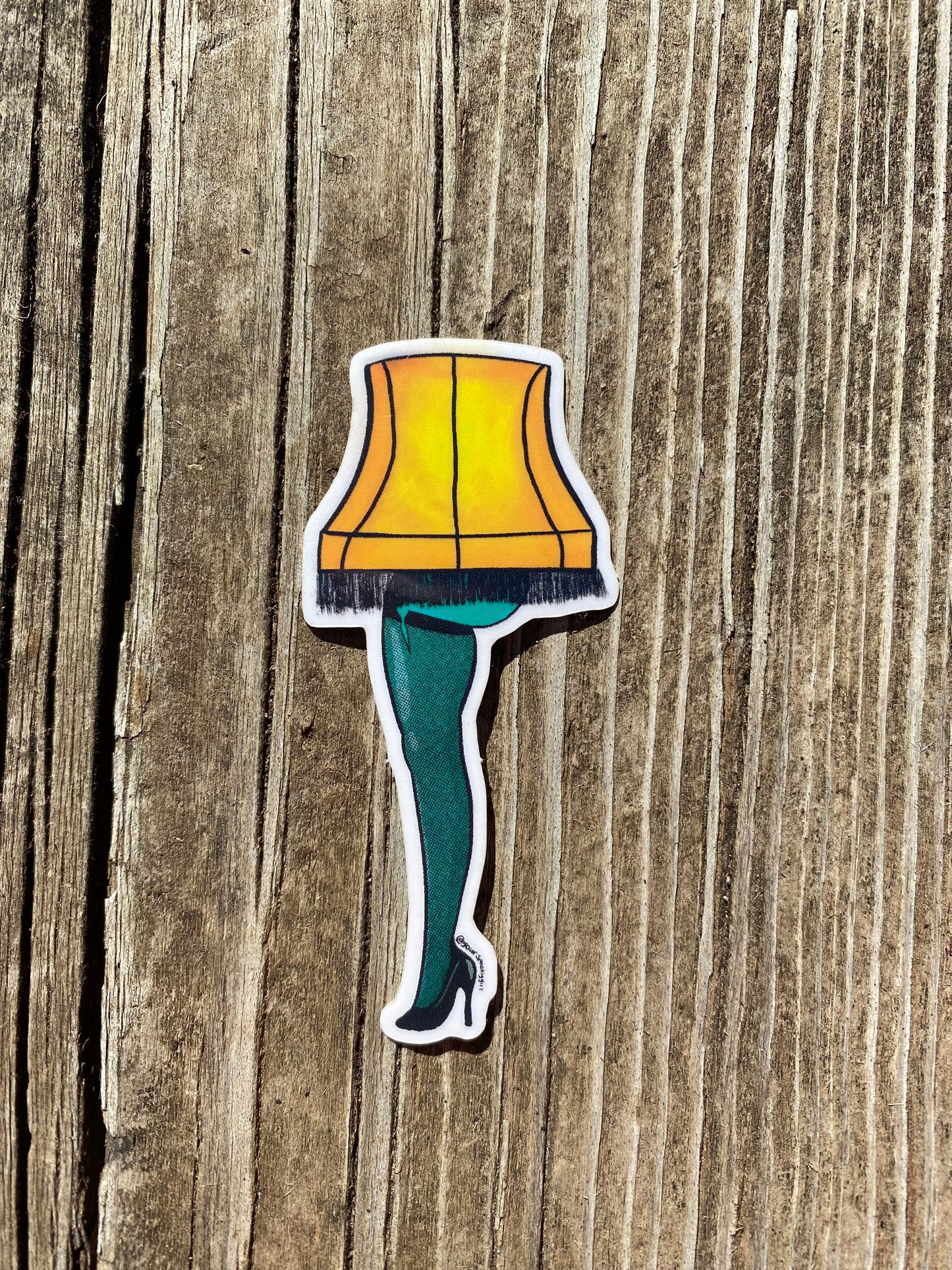 Zombie Leg Lamp Sticker