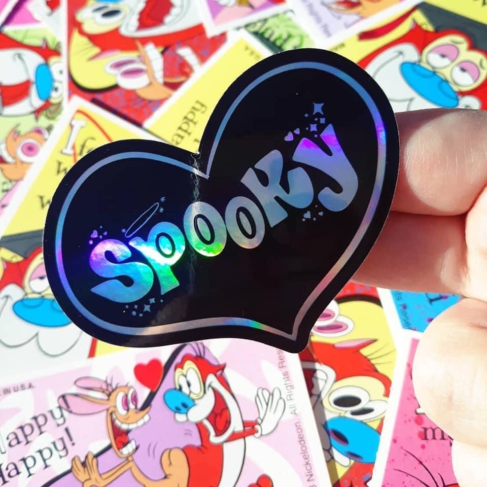 Spooky Holographic Sticker