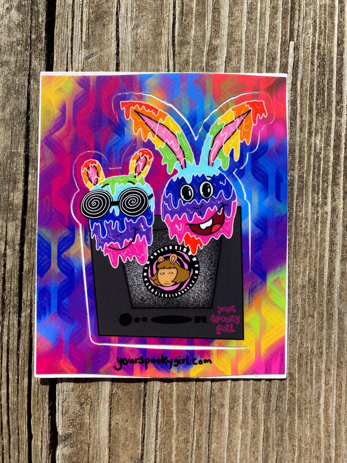 Trippy Aardvark & Bunny Sticker